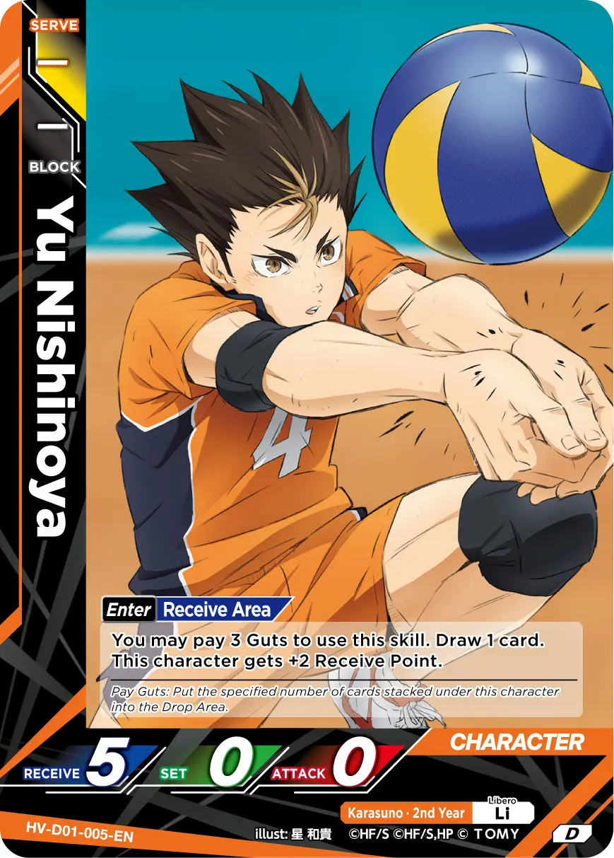 Yu Nishinoya Starter Deck HV-D01-005 Haikyu!! Vobaca!! BREAK English card