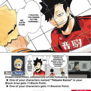 I TOLD YOU, YOU WANNA PUT 'EM FORWARD… MR. JUSTIN KLUBB. Starter Deck HV-D02-011 Haikyu!! Vobaca!! BREAK English card