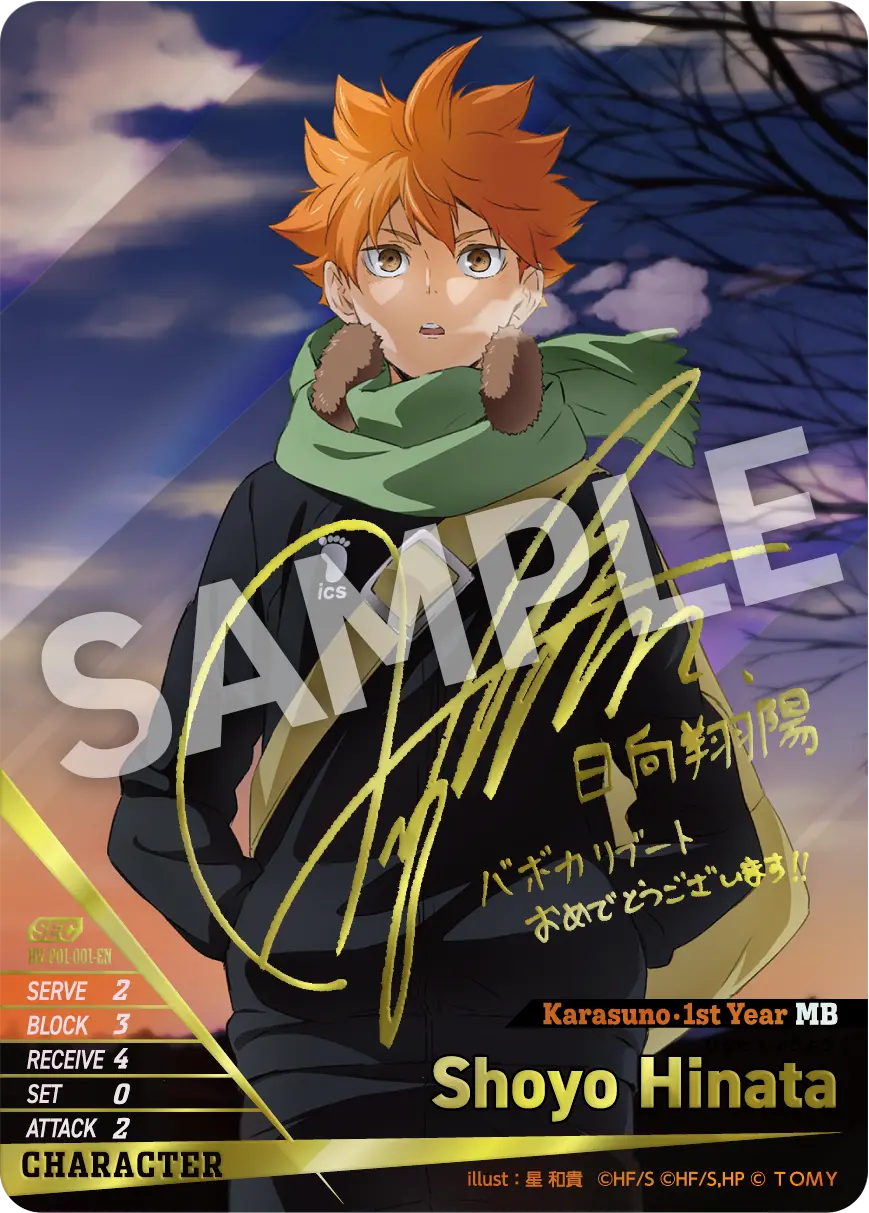 Shoyo Hinata Secret Rare HV-P01-001 Haikyu!! Vobaca!! BREAK English card