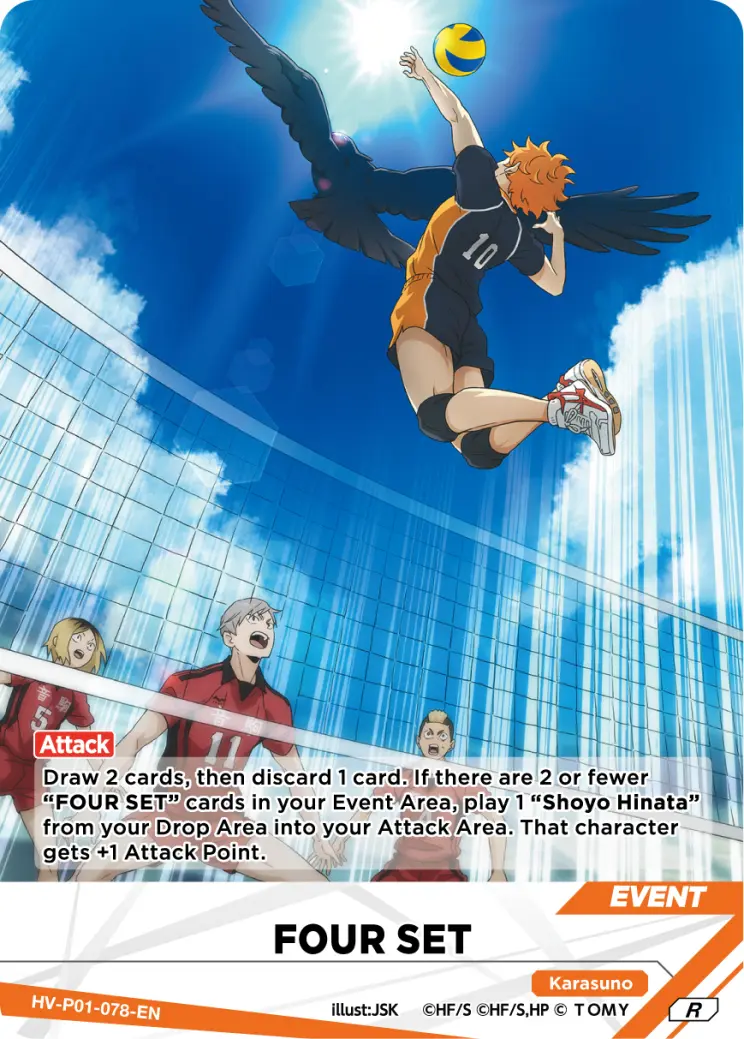 FOUR SET Rare HV-P01-078 Haikyu!! Vobaca!! BREAK English card