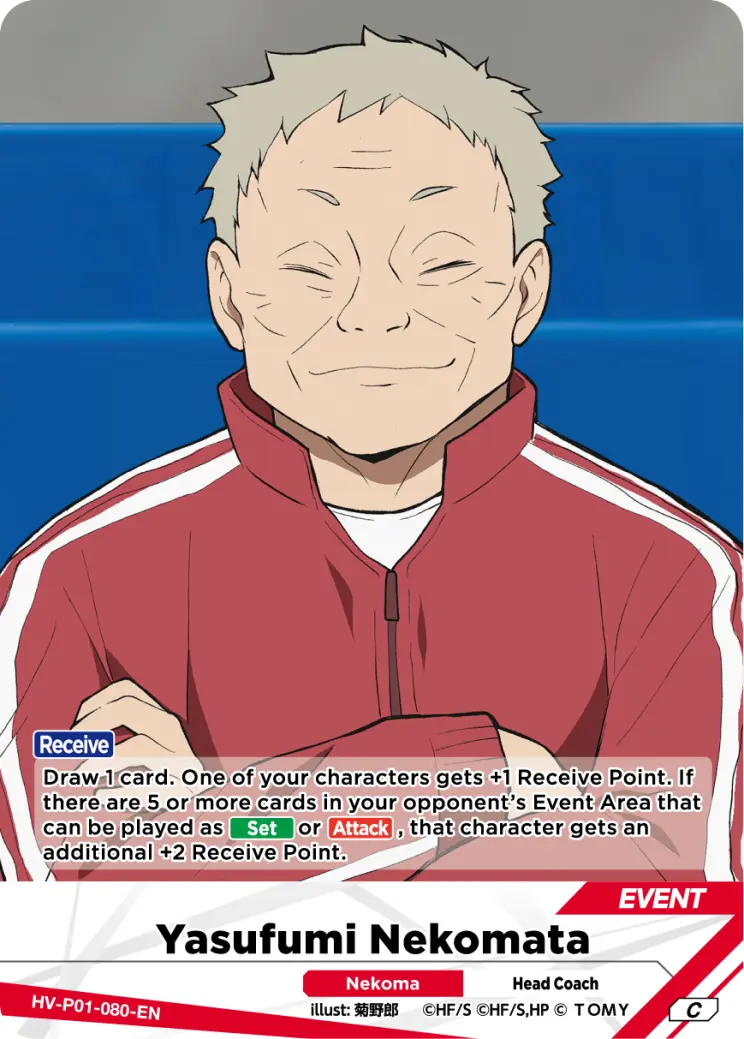 Yasufumi Nekomata Common HV-P01-080 Haikyu!! Vobaca!! BREAK English card