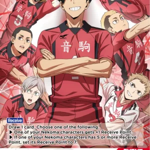 THAT'S THE IMPORTANCE... OF STAYING CONNECTED AS A TEAM. Rare HV-P01-082 Haikyu!! Vobaca!! BREAK English card