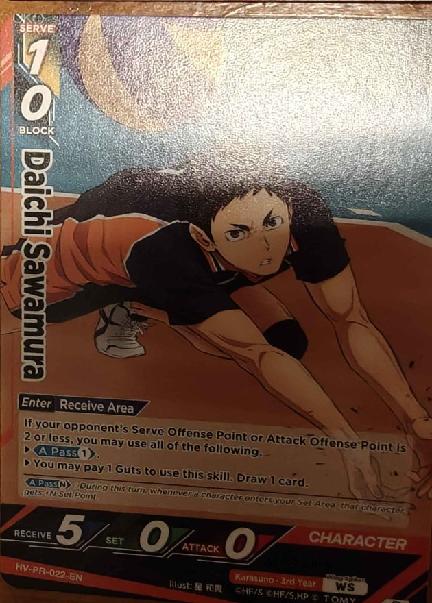 Daichi Sawamura Promo HV-PR-022 Haikyu!! Vobaca!! BREAK English card